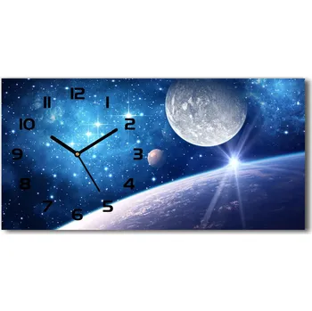 Hodiny Moderní skleněné hodiny na stěnu Měsíc