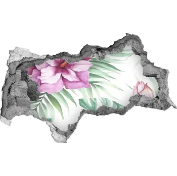 Fototapeta Nálepka 3D díra na zeď Hawajské květiny