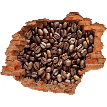 Fototapeta Nálepka 3D díra Zrnka kávy