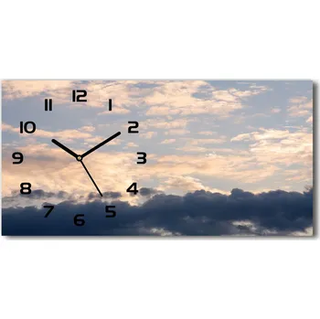 Hodiny Skleněné hodiny na stěnu Mraky na nebi