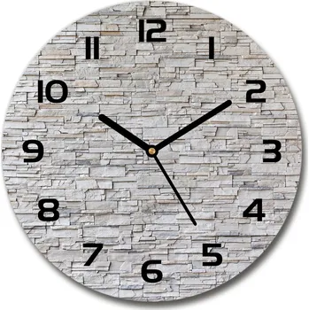 Hodiny Skleněné hodiny na stěnu Kamenná stěna
