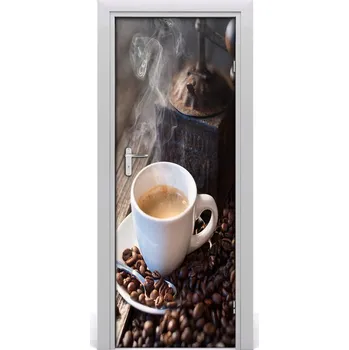 Fototapeta Samolepící fototapeta na dveře šálek kávy 95x205 cm