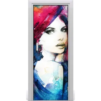 Fototapeta Samolepící fototapeta na dveře Abstrakce žena 75x205 cm