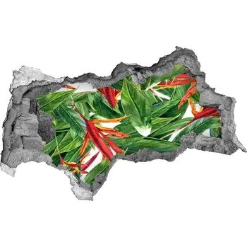 Fototapeta Nálepka 3D díra na zeď Květinový vzor