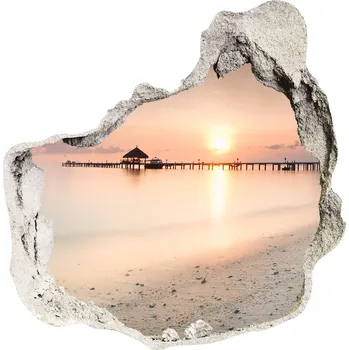 Fototapeta Nálepka fototapeta 3D výhled Pláž Maledivy