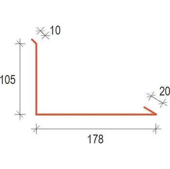 SATJAM Klempířské doplňky PE25 OZ313 Oplechování ke zdi RAL 7024 Grafitová šeď