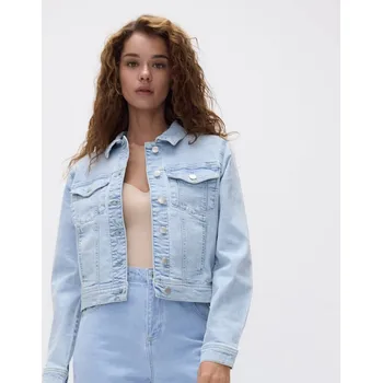 Dámský kabát Reserved - Džínová bunda s kapsami - modrá - 9258H-05J - 9258H-05J-XS