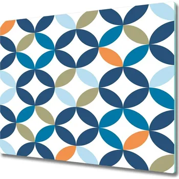 Kuchyňské prkénko Skleněná krájecí deska Geometrické pozadí 60x52 cm