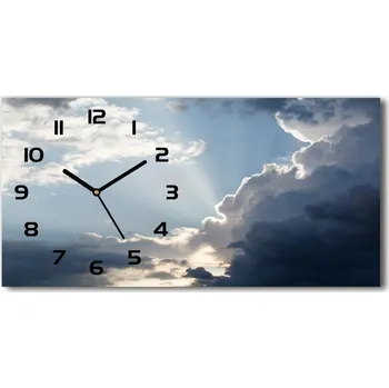 Hodiny Skleněné hodiny na stěnu Mraky na nebi