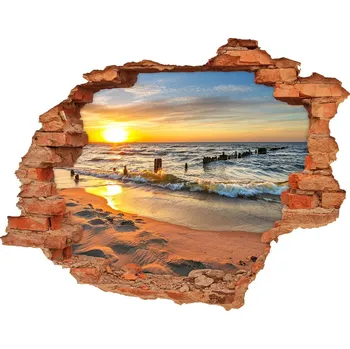 Fototapeta Nálepka fototapeta 3D Západ slunce pláž