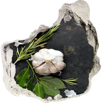 Fototapeta Samolepící díra nálepka beton Česnek