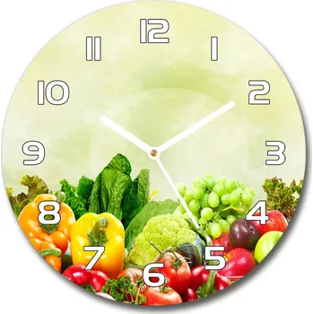 Hodiny Skleněné nástěnné hodiny kulaté Varšava