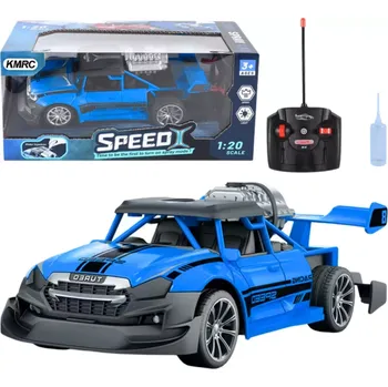 RC model auta rc auto 1:20 s efektem páry a světly – modré