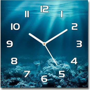 Hodiny Skleněné hodiny čtverec Podvodní svět