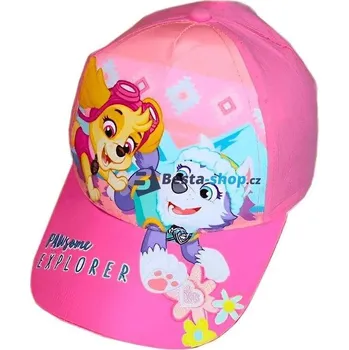 Kšiltovka Dívčí kšiltovka Tlapková patrola - růžová