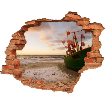 Fototapeta Samolepící nálepka Rybářská loď pláž
