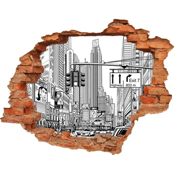 Fototapeta Fototapeta díra na zeď 3D Ulice New York