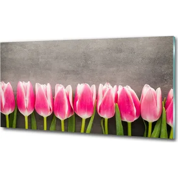 Obraz Foto obraz sklo tvrzené Růžové tulipány