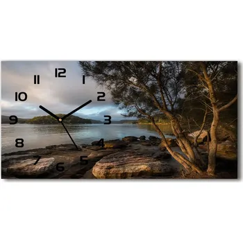 Hodiny Skleněné hodiny na stěnu Strom nad řekou