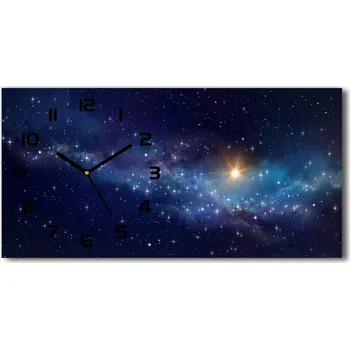 Hodiny Moderní skleněné hodiny na stěnu Vesmír