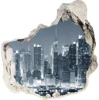 Fototapeta Fototapeta díra na zeď 3D Manhattan New York