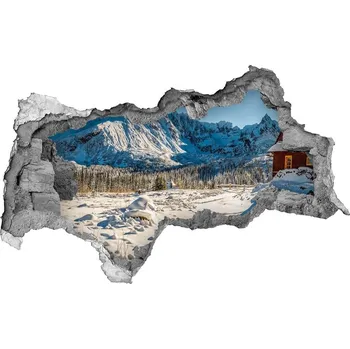 Fototapeta Nálepka fototapeta 3D výhled Dům v horách