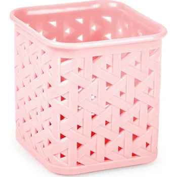 Úložný box PlasticForte F9PI Ratanový pořadač na tužky hranatý