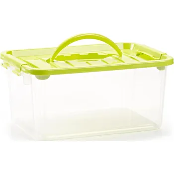 Úložný box PlasticForte C23F.GR Víceúčelová krabice s víkem na klip