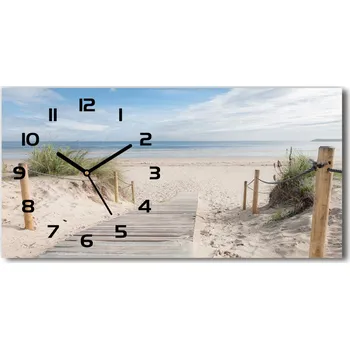 Hodiny Moderní skleněné hodiny na stěnu Pláž