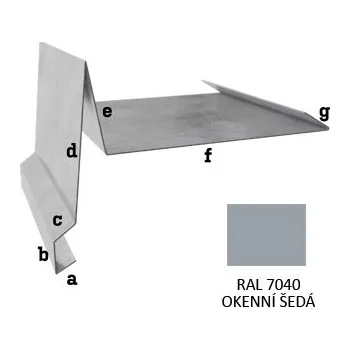 BLIX PVC Závětrná lišta r.š. 250 RAL 7040 Okenní šedá