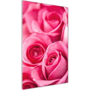Obraz Vertikální Foto obraz sklo tvrzené Růžové růže