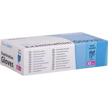 Vyšetřovací rukavice BLUE SAIL Flower Smart nitrilové rukavice nepudr., modré, 100ks Velikost: L