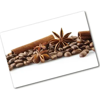 Kuchyňské prkénko Kuchyňská deska velká skleněná Zrnka kávy skořice