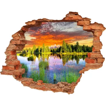 Fototapeta Nálepka fototapeta 3D výhled Řeka v lese