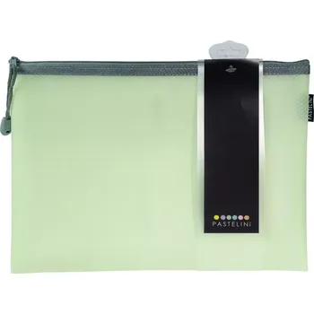 Obálka Obálka se zipem síťovaná A4 PASTELINI zelená