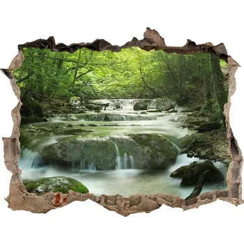 Fototapeta Nálepka fototapeta 3D výhled Vodopád v lese