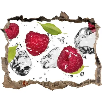 Fototapeta Nálepka 3D díra Maliny a voda