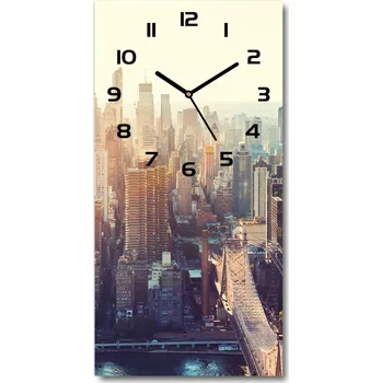Hodiny Nástěnné hodiny New York ptačí pohled