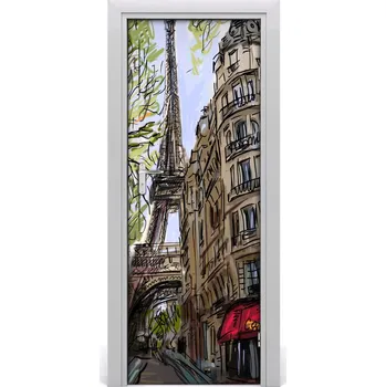 Fototapeta Fototapeta samolepící na dveře Eiffelova věž 85x205 cm