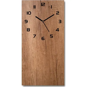 Hodiny Nástěnné skleněné hodiny Dřevěné pozadí