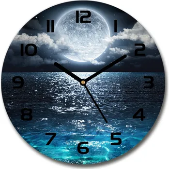 Hodiny Skleněné hodiny na stěnu Úplněk