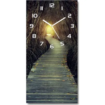 Hodiny Nástěnné hodiny tiché Stezka v lese