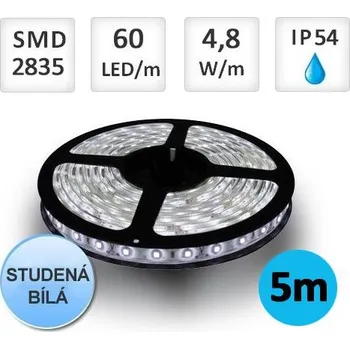 LED páska Optonica LED pásek 5m 4,8W/m 60ks/m 2835 STUDENÁ voděodolný