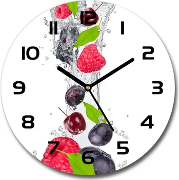 Hodiny Skleněné hodiny na stěnu Ovoce a voda