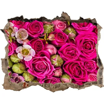 Fototapeta Samolepící díra nálepka beton Růže