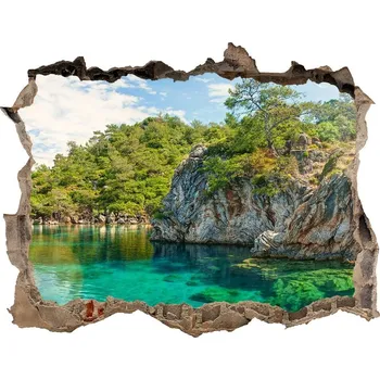 Fototapeta Nálepka fototapeta 3D výhled Modrá laguna