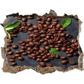 Fototapeta Nálepka 3D díra na zeď Zrnka kávy