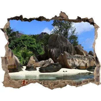 Fototapeta Nálepka fototapeta 3D výhled Seychely panorama