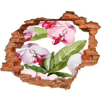 Fototapeta Nálepka díra na zeď Růžové orchideje