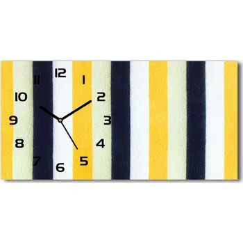 Hodiny Moderní skleněné hodiny na stěnu Pásky pozadí